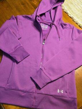 Under Armour Women's Purple Full-Zip Hoodie Jacket - Bright Purple